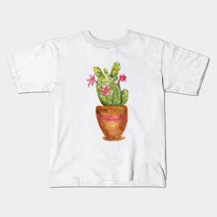 Watercolor cactus Kids T-Shirt